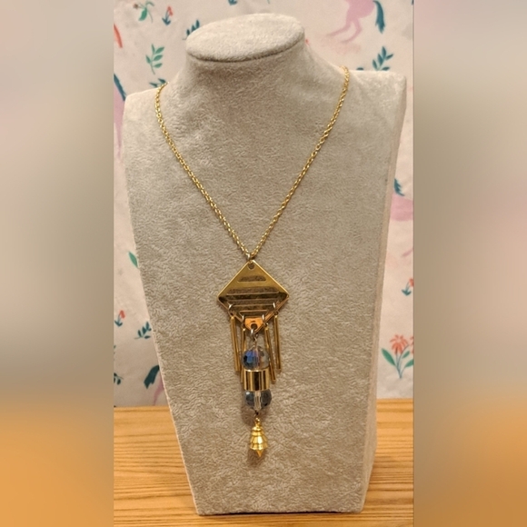REVOLVE Jewelry - EUC Revolve Laruicci Crystal & Gold Plate Boho Long Casual Necklace Jewelry